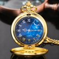 thumbnail image 3 of Reloj de bolsillo Tiong 4,5 cm Estrella azul con números romanos, 3 of 9