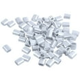 thumbnail image 2 of 2mm Aluminum Double Wire Rope Clamp Clip Sleeve 320 Pcs,320 x Wire Rope Aluminium Sleeve,Silver, 2 of 8