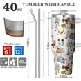 thumbnail image 2 of 40 Oz Chicken Tumbler with Handle and Straw, Double Wall Stainless Steelchicken Mugs, Insulated Rooster Cup Gifts for Chicken Lovers Women, Chicken Travel Mug Chicken Gifts for Women, 2 of 6