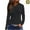 Black(New), variant on PNTUTB Women's Regular Basic Versatile Solid Color Long Sleeve V Neck Casual Lightweight Comfort Tops