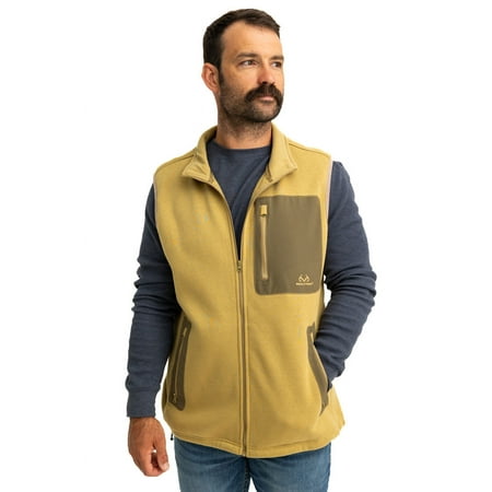 Realtree Men s Blaze Fleece Vest - Outdoor Hunting Camping Layer with Zipper Pockets Size 4X
