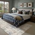 thumbnail image 3 of BERTHMEER 5'x7' Modern Abstract Area Rugs Blue Rugs for Living Room Bedroom Dining Room Office Farmhouse Distressed Machine Washable Non-slip, 3 of 7