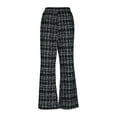 thumbnail image 6 of Blmnix Plaid Comfy Work Pants Women High Waist Fashion Palazzo Oversized Sweatpants for Women Ankle Wide-Leg Trousers, 6 of 8