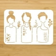 thumbnail image 2 of Paper Women Painting Stencil 11.69x8.27 Inch Reusable Craft Stencils Hollow Out Drawing Painting Template for Painting on Wood Fabric Paper Walls Canvas Furniture, 2 of 9