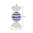 thumbnail image 2 of Vickerman 18.5" Purple-White Striped Wave Candy Christmas Ornament, 2 of 2