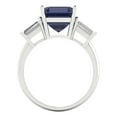 thumbnail image 4 of Three-Stone Engagement Ring for Women - 3ct Simulated Blue Sapphire in 18K White Gold Promise Ring, 4 of 6