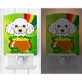 thumbnail image 2 of Caroline's Treasures BB2001CNL White Poodle St. Patrick's Day Ceramic Night Light, 6x4x3", multicolor, 2 of 2