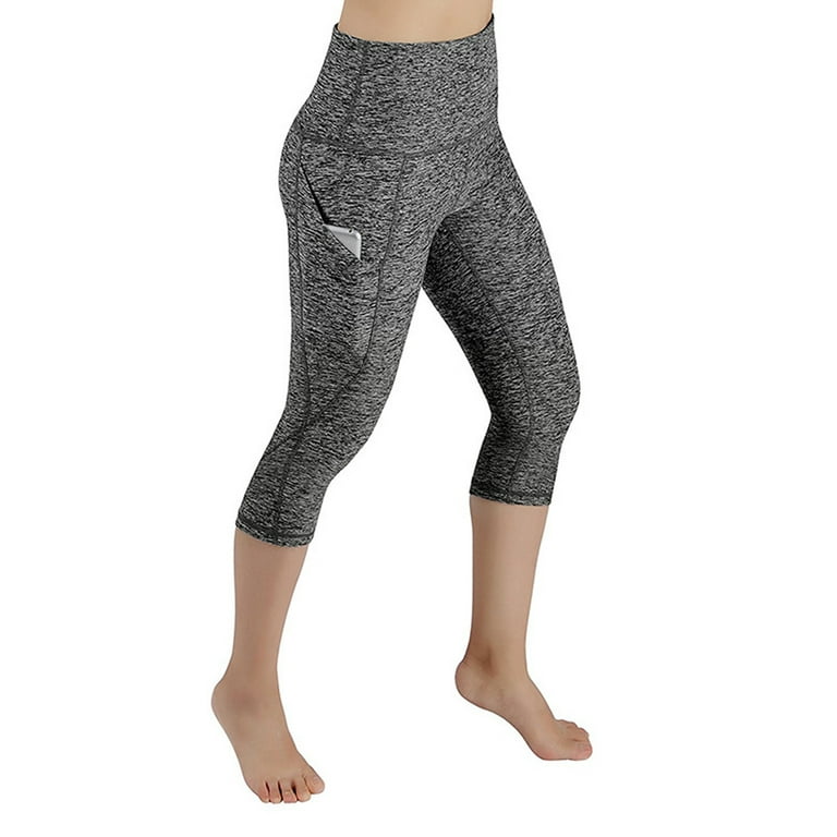Women 3/4 Capri Yoga Pants Gym Fitness Sports Cropped Leggings