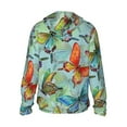 thumbnail image 3 of Gaeub Retro Seamless Flying Butterflies Men's and Women's UPF 50+ Long-Sleeved Sun Protection Clothing, Fishing Shirt Long Sleeve Zip - X-Large, 3 of 9
