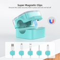 thumbnail image 5 of 6 Pack Desktop Cable Management, Magnetic Cable Clips, Strong Cord Clips for Nightstand, Hide Cell Phone USB Cable for Car Home Office Kitchen Desk Nightstand, 5 of 7