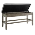 thumbnail image 4 of Pemberly Row Transitional Gray Driftwood Storage Counter Bench, 4 of 5