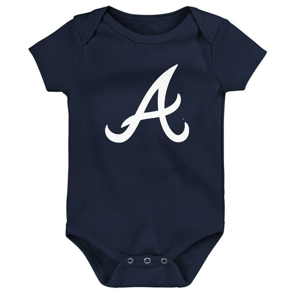 Newborn & Infant Outerstuff  Navy Atlanta Braves Primary Team Logo Bodysuit