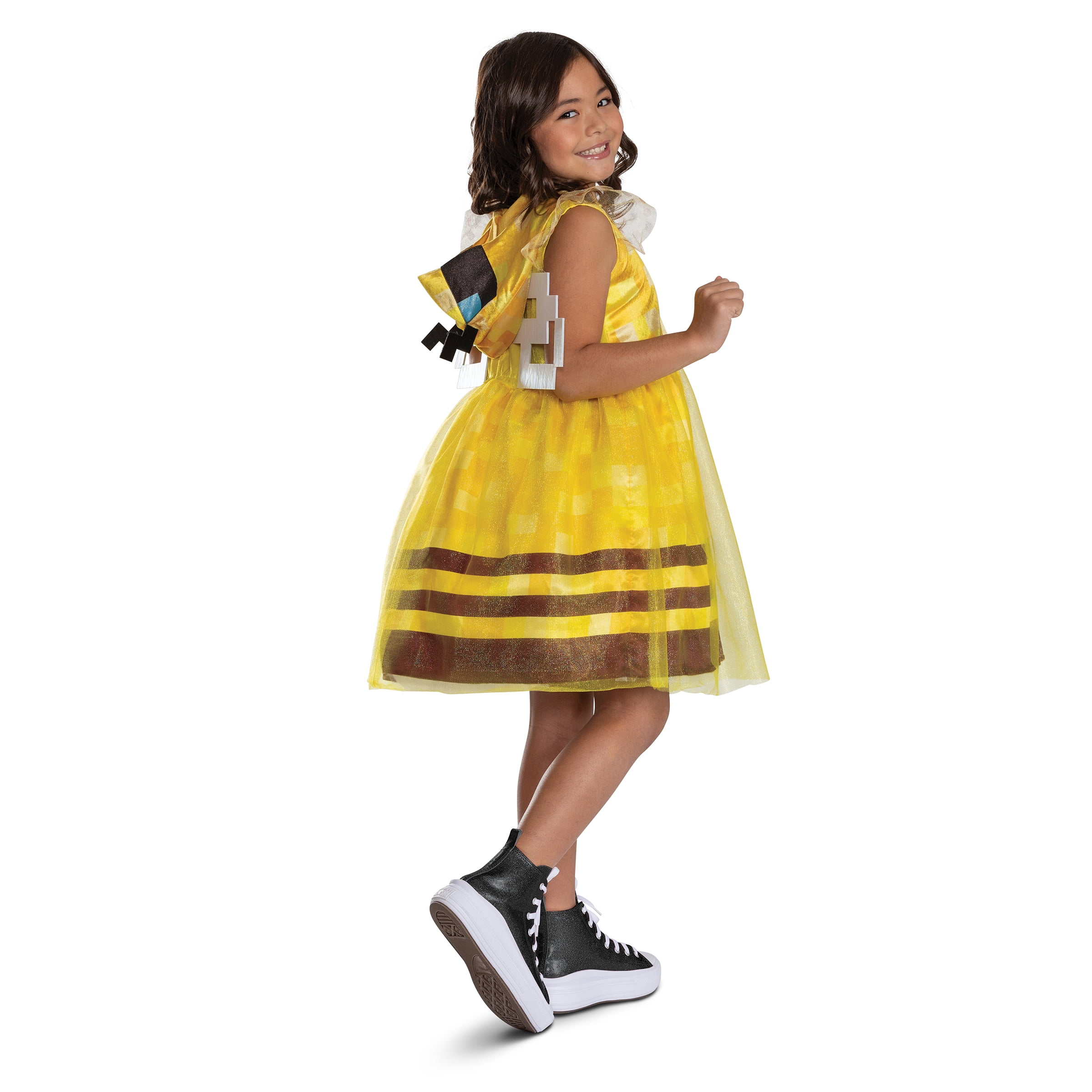 Minecraft Bee Halloween Costume for Children, Girls Size L (10/12), by Disguise