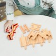thumbnail image 3 of COOPHYA 18pcs Train Rail Wooden Train Tracks Assorted Color Logical Thinking Development for Family Interaction, 3 of 6
