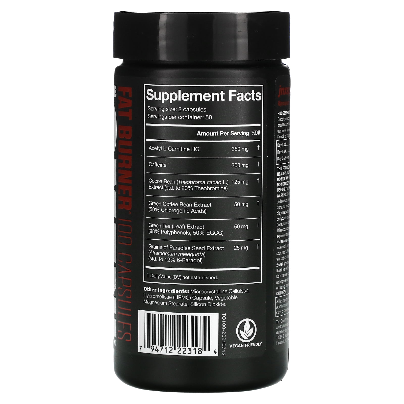 JNX Sports® The Omen! Fat Burner + Weight Loss 100 Capsules