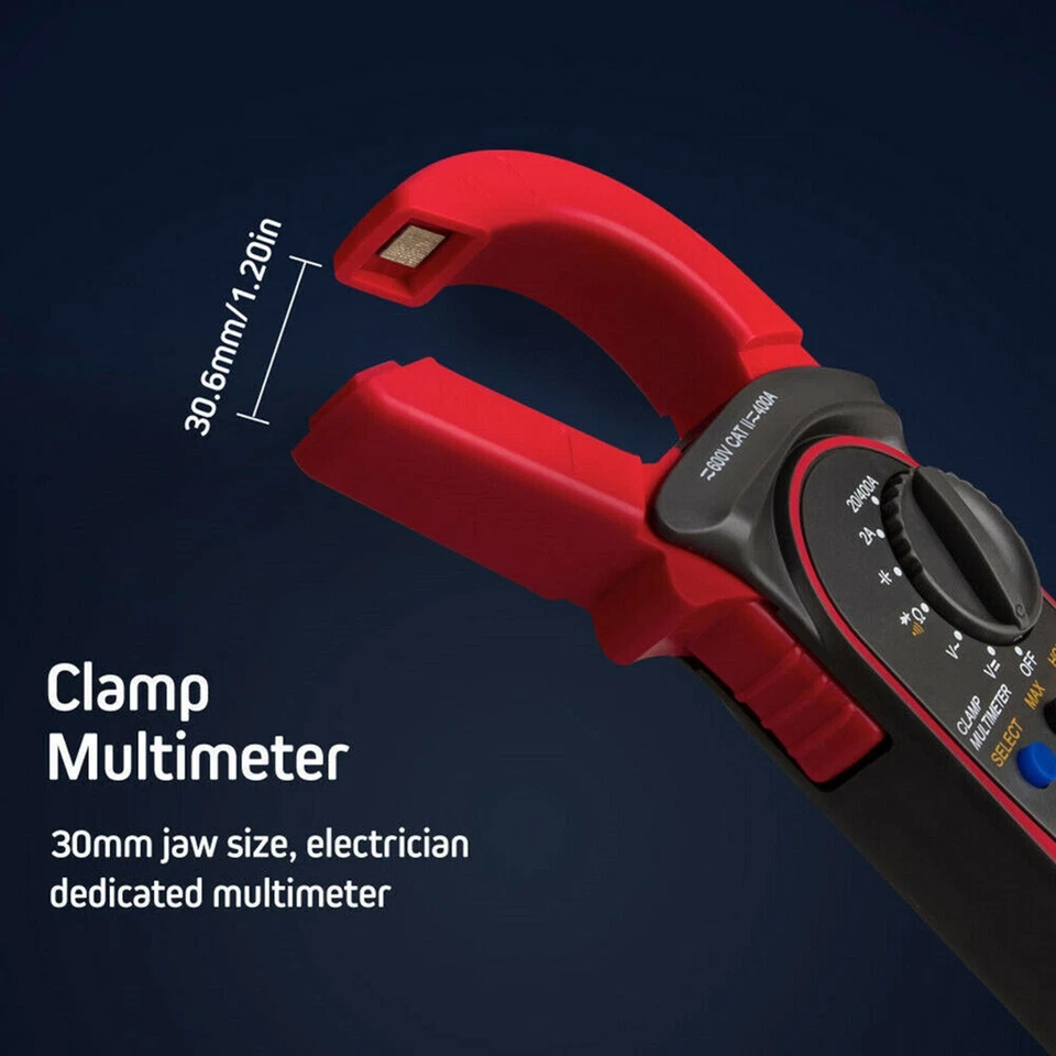 CIRCLE- Lcd Digital Multimeter Clamp Voltmeter Ammeter Ohmmeter Volt Ac Dc Tester Leads