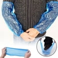 thumbnail image 4 of Tripumer 100 Pcs Disposable Arm Sleeves Covers 15.7 inch Waterproof PE Oversleeves Covers Plastic Waterproof Oversleeves Protector Covers Blue, 4 of 8
