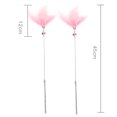 thumbnail image 2 of Cat Teaser Wand Fake Feather Cat Play Toy Kitten Toy Playing Stick for Kitten, 2 of 10