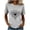 #0014-Gray, variant on Uootdi Halloween Womens Shirts Crew Neck Short Sleeve Watercolor Ghost Floral All Over Print Pullover Tee Loose Fit Cottage Holiday Womens Tops