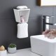 thumbnail image 4 of melotizhi Storage Rack Toothpaste Rack Wall Mounted Storage Rack Wall Lotion Bottle Hook Shampoo Bottle Rack Kitchen Wall Storage Rack Hand Soap Dispenser Wall Mounted Rack, White, 4 of 5