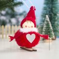 thumbnail image 3 of Muñeco de Ángel de Navidad para decoración del hogar, bonito adorno de árbol de Navidad, color blanco y rosa, regalo de Año Nuevo, 2024, 3 of 5