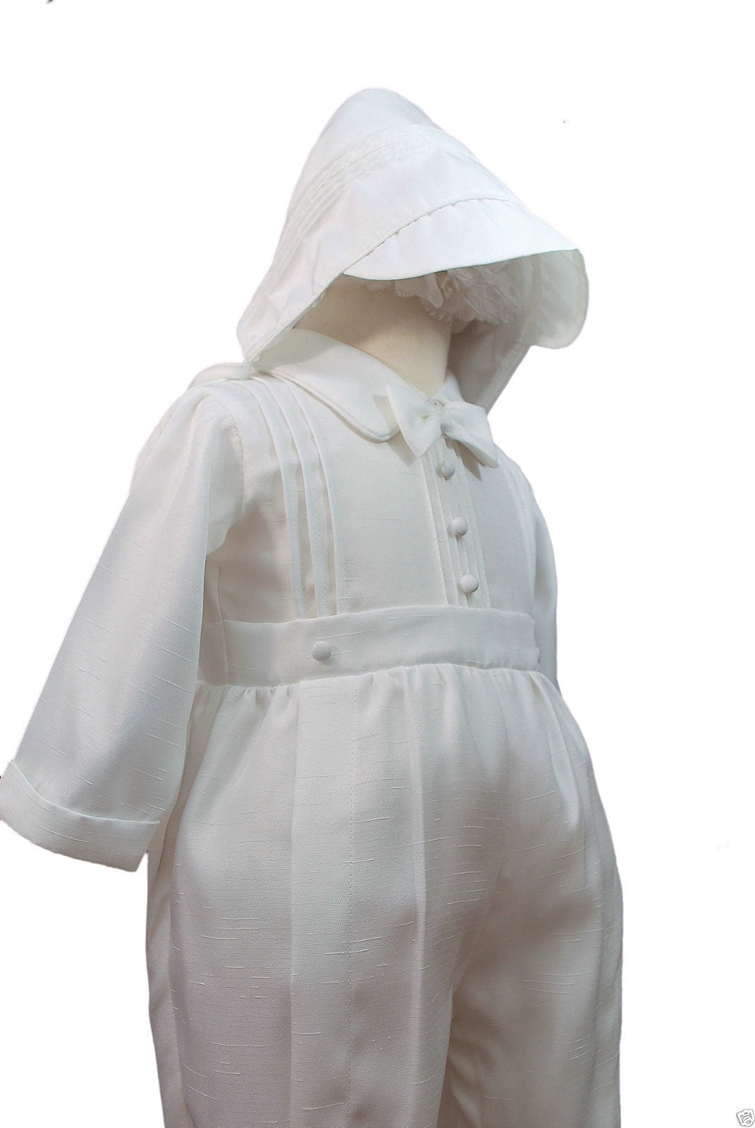 White Rompers + Hat for Baby Toddler Boy Christening Baptism New Born-30M