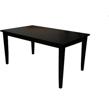 Contemporary Large Dining Table, Black