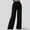 X-206Black, variant on ZHOGXU Women's Jeans With Pocket Solid Color Elastic Waist Skinny Flared Wide Leg Stretch Denim Pants Trousers For Everyday Wear,Bu1,S