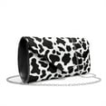 thumbnail image 2 of Xixirimido Cow Print Black Print Clutch Purses for Women Evening Handbags for Formal Wedding Party Cocktail Prom Crossbody Envelope Bag with Detachable Chain, 2 of 7