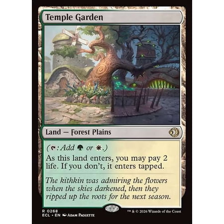 MtG Lorwyn Eclipsed Rare Temple Garden #268