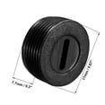 thumbnail image 2 of Carbon Brush Holder Caps 17mm O.D. 9mm I.D. 7.7mm Brush Cover Black 10pcs, 2 of 5