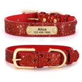 thumbnail image 1 of Collar de gato de cuero, Collar de gato personalizado para cachorros, perros pequeños, mascota, gatito, Collar con placa de identificación, grabado gratis ajustable Tan Jianjun unisex, 1 of 2