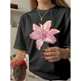 thumbnail image 1 of Oversized Tee Y2K Aesthetic | Floral Graphic Tee | Trendy Oversized Flower Shirt | Gift for Her, 1 of 7