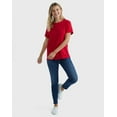 thumbnail image 6 of Hanes Essentials Women's Cotton Round Neck T-Shirt Deep Red L, 6 of 10