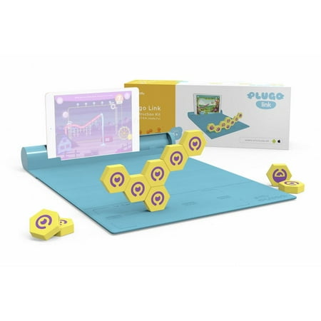Plugo Link by PlayShifu - STEM Puzzles Kit | Magnetic Building Blocks | Educational Toy Gift for Boys & Girls Ages 4-10 (works with iPads, iPhones, Samsung tabs/phones, Kindle Fire)