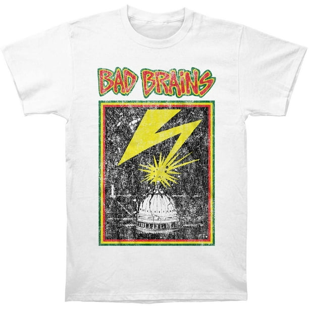 Bad Brains - Bad Brains Men's Distressed Capitol On White Slim Fit T-shirt White - Walmart.com