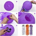 thumbnail image 3 of BNNG Hanging Halloween Paper Lanterns, Hanging Decoration, Party Lanterns Witch bat Honeycomb Pom Pom Tassels Set for Indoor Outdoor Garden Party Halloween Decor, 3 of 4