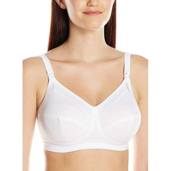 ANITA White Maternity Softcup Wire-Free Nursing Bra, US 34D, UK 34D, NWOT