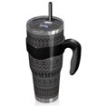 thumbnail image 2 of 40oz Tumbler,Black Christmas Folk Pattern Insulated Tumblers with Removable Handle,Stainless Steel Double Vacuum Coffee Tumbler Cup with Straw for Home,Office,Travel,Party, 2 of 5