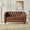 Cognac Brown/Espresso, variant on Noble House Brookover Contemporary Faux Leather Tufted Loveseat, Dark Brown and Espresso