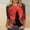 Red plus size halloween top a1, variant on Women Plus Size Halloween Round Neck 3/4 Sleeve Graphic Gothic Tops Casual Pullover Blouses Spooky Outfits for Party Night Costume, Blue L