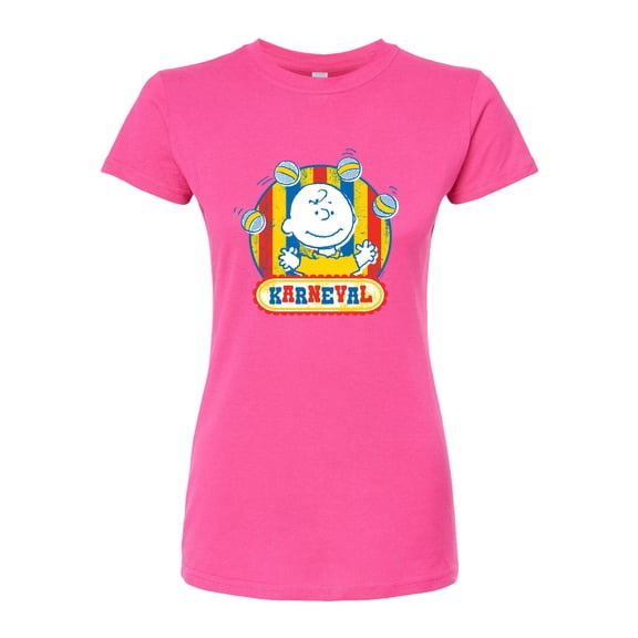 Peanuts - Charlie Brown Karneval - Juniors Fitted Graphic T-Shirt