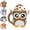 Brown Owl, variant on Highland Cow Ice Cream Pint Holder with Handle, Leak-Proof Ice Cream Container with 2 Spoons, Cute Animal Design for Ben & Jerry’s, No Cold Hands, Reusable Gift Idea (Black&White)
