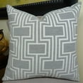 thumbnail image 1 of Thomas Collection Light Gray White Geometric Trellis Luxury Throw Pillow - 11206, 1 of 5