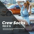 thumbnail image 2 of Yacht & Smith Wholesale Bulk Womens Crew Socks, Cotton Sport Athletic Socks - Size 9-11, 2 of 7