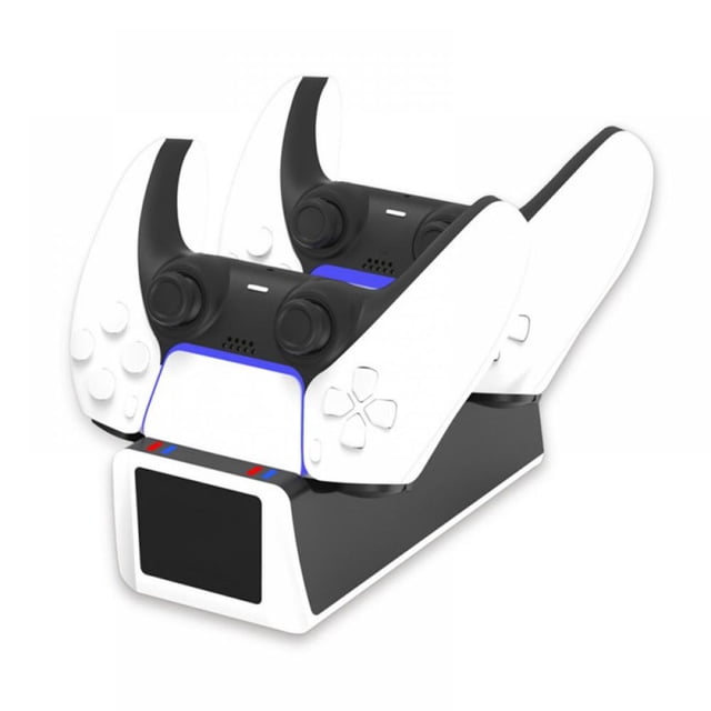 PS5 Controller Charger Station, PS5 Controller Charging Station for DualSense Controller, PS5 Charging Station with 2 USB-C Dongles, Upgraded with an ON/Off Switch