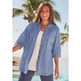 thumbnail image 2 of Catherines Women's Plus Size Petite Pintuck Buttonfront Blouse, 2 of 2