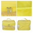 thumbnail image 3 of 1 Pc Women Convenient Square Makeup Bag for Vacation Camping Business Travel Yellow, 3 of 4