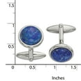 thumbnail image 2 of Stainless Steel Polished Lapis Cuff Links, 2 of 6