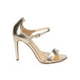 thumbnail image 2 of New Women Liliana Golden-52 Metallic PU Open Toe Single Band Stiletto Sandal, 2 of 5